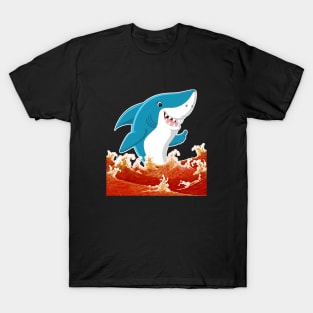 Funny Lava Shark T-Shirt